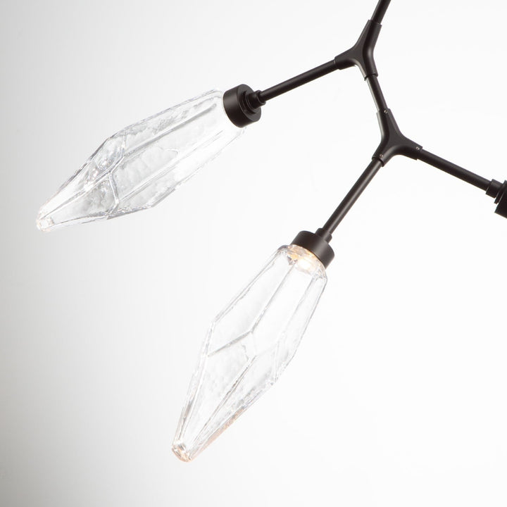 Rock Crystal Modern Branch Chandelier – Quick Ship by Hammerton Studio in a styled interior