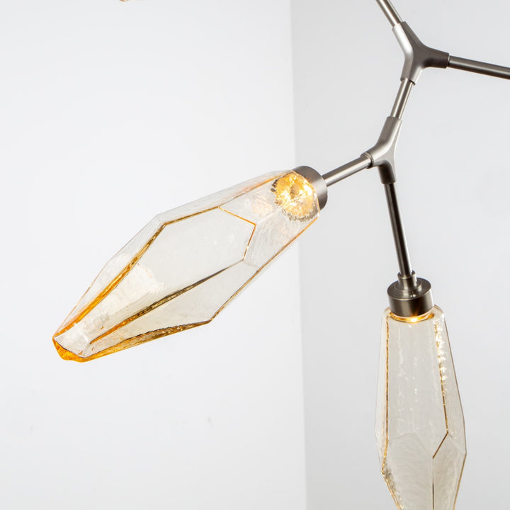 Rock Crystal Modern Vine Chandelier by Hammerton Studio in a styled interior