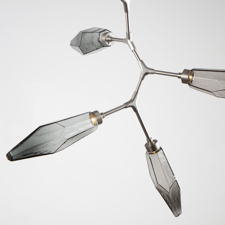 Rock Crystal Modern Vine Chandelier by Hammerton Studio in a styled interior