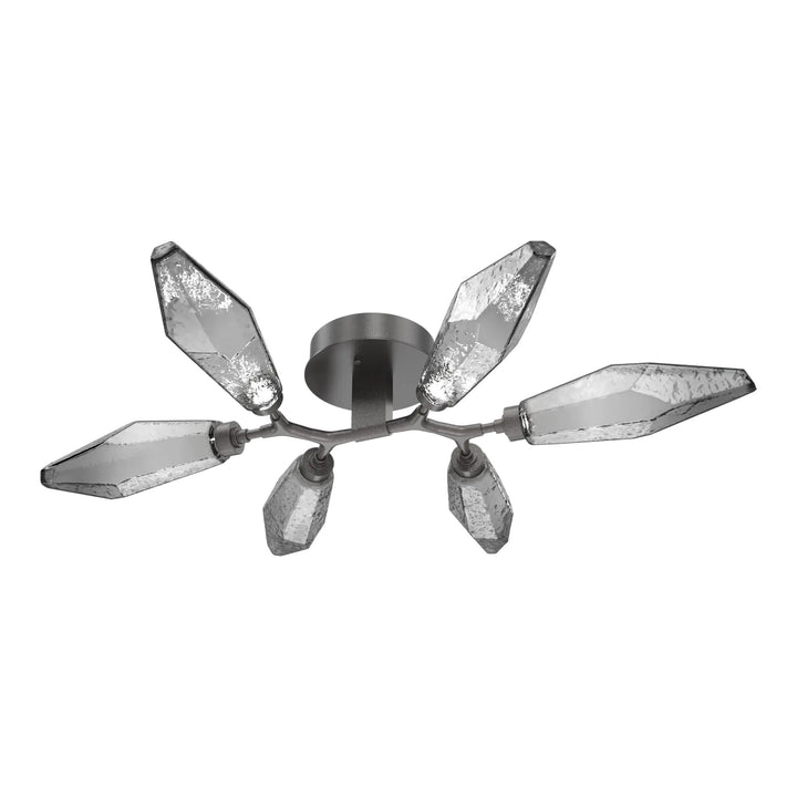 Rock Crystal Organic Flush Mount Light by Hammerton Studio in Graphite