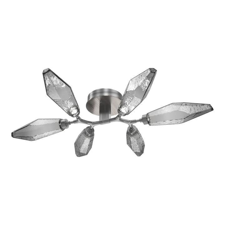 Rock Crystal Organic Flush Mount Light by Hammerton Studio in Gunmetal