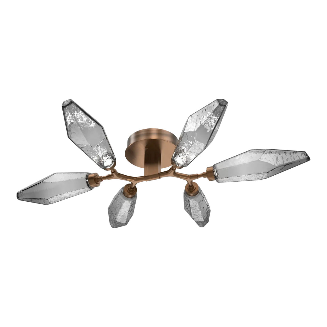 Rock Crystal Organic Flush Mount Light by Hammerton Studio in Oil-Rubbed Bronze