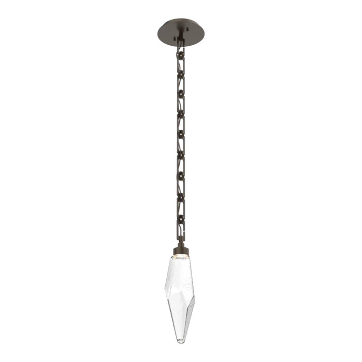 Rock Crystal Pendant by Hammerton Studio in Flat Bronze on chain