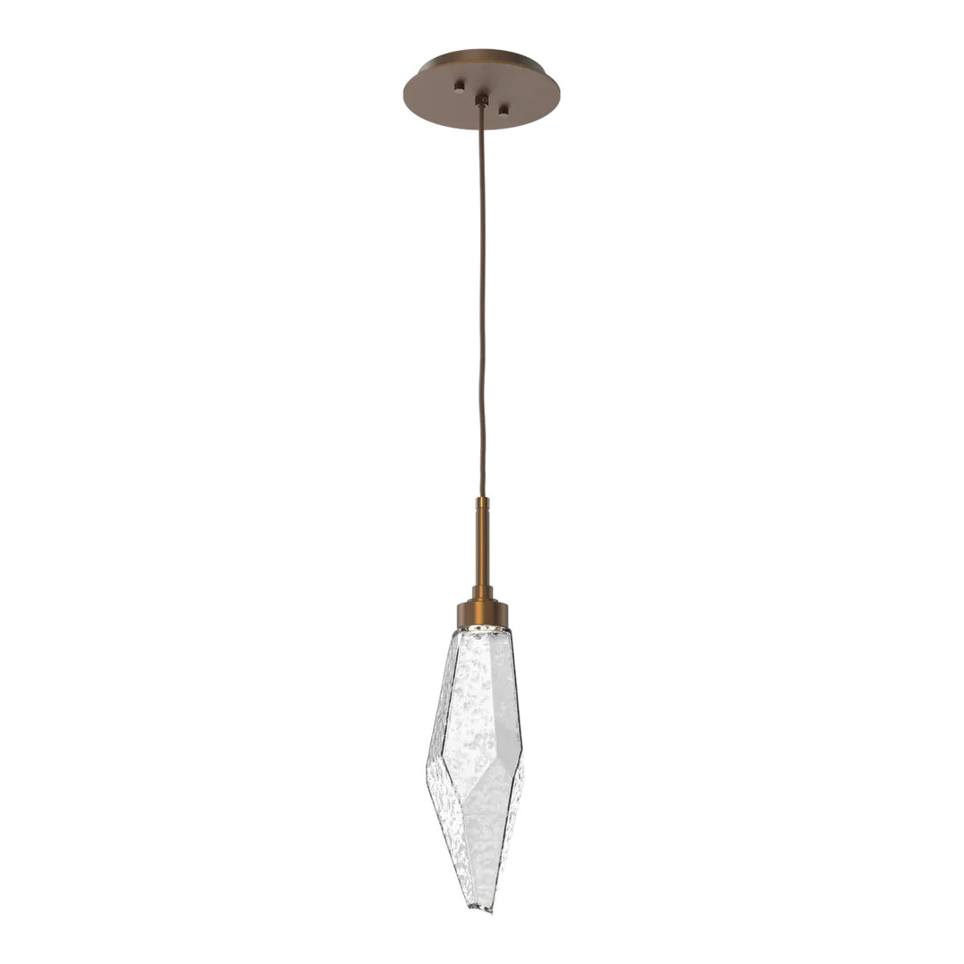 Rock Crystal Pendant by Hammerton Studio in Flat Bronze