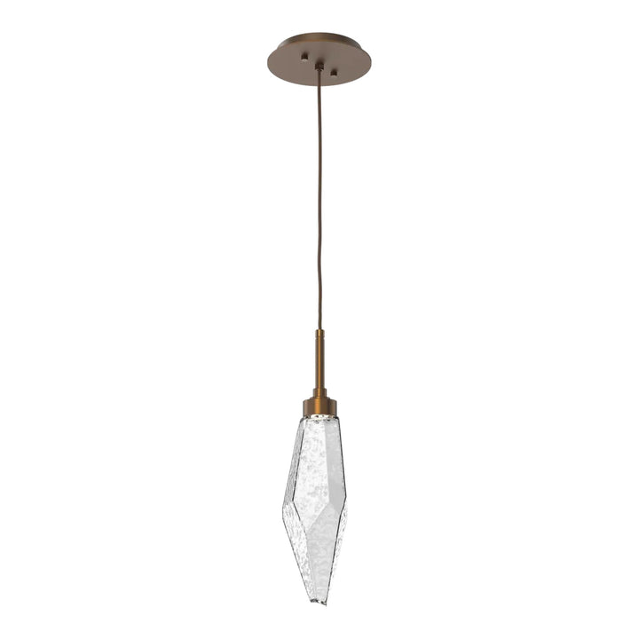 Rock Crystal Pendant by Hammerton Studio in Flat Bronze
