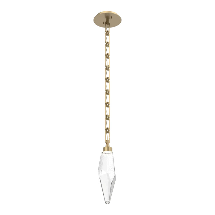 Rock Crystal Pendant by Hammerton Studio in Gilded Brass on chain