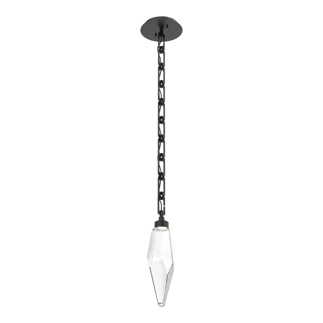 Rock Crystal Pendant by Hammerton Studio in Matte Black on chain