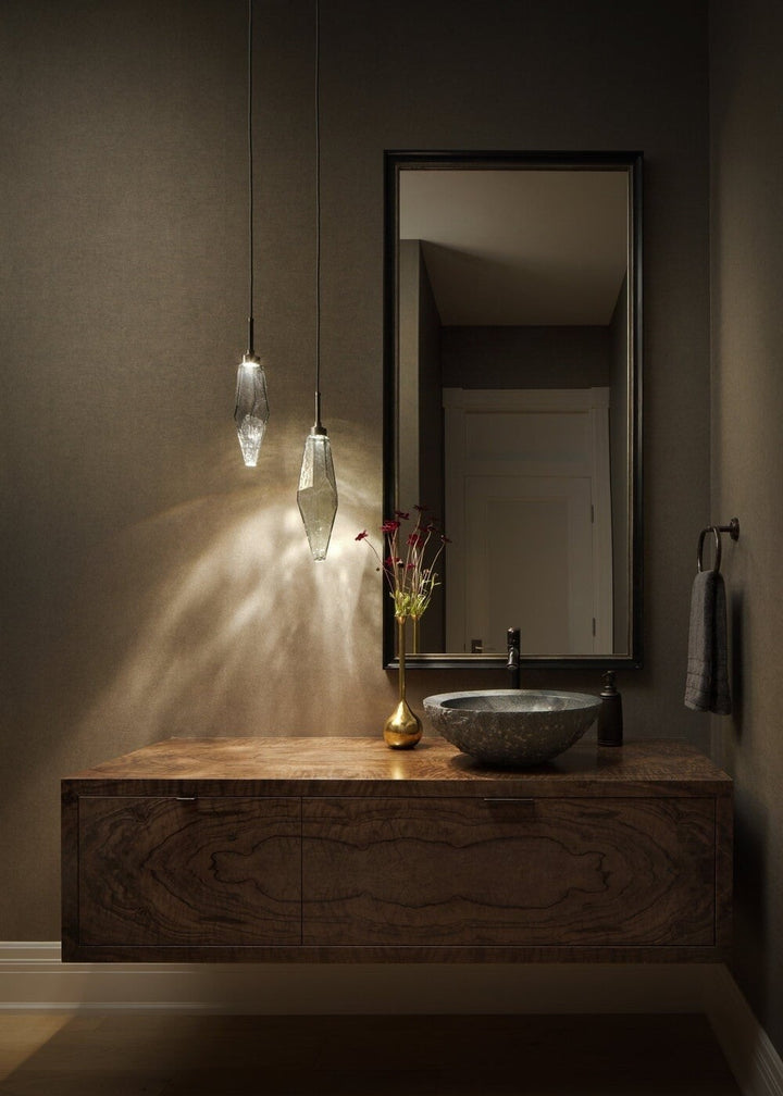 Rock Crystal Pendant – Quick Ship by Hammerton Studio in a styled interior