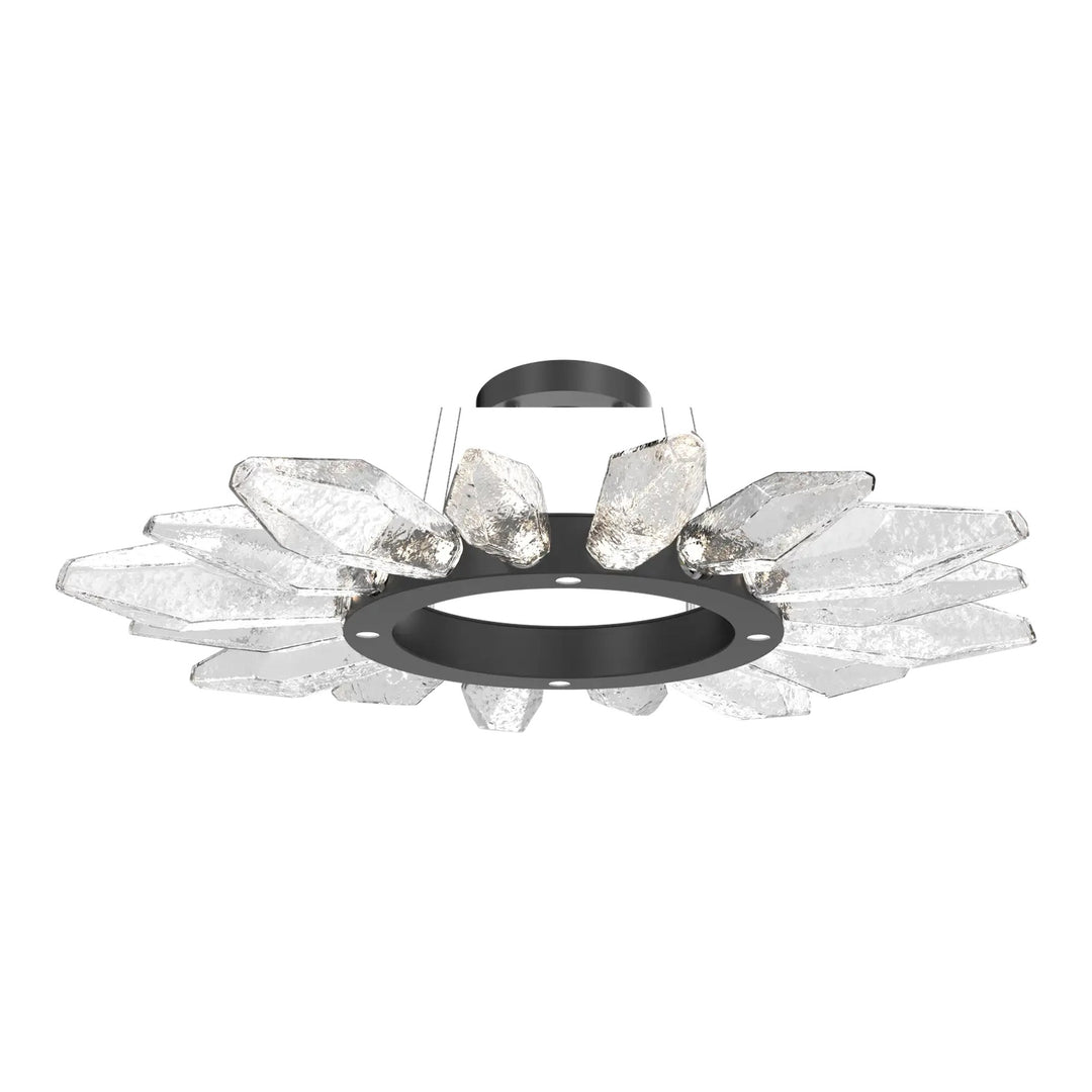 Rock Crystal Radial Ring Chandelier by Hammerton Studio, Medium