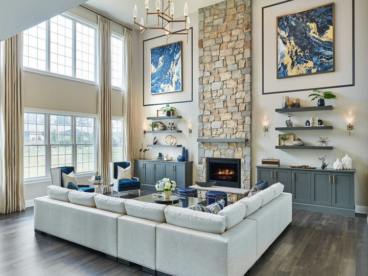 Rock Crystal Round Belvedere Chandelier by Hammerton Studio in a styled interior
