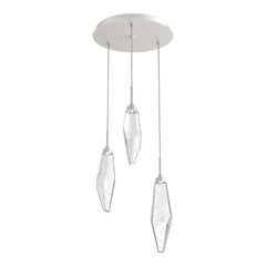Rock Crystal Round Pendant Chandelier – Quick Ship by Hammerton Studio in Beige Silver