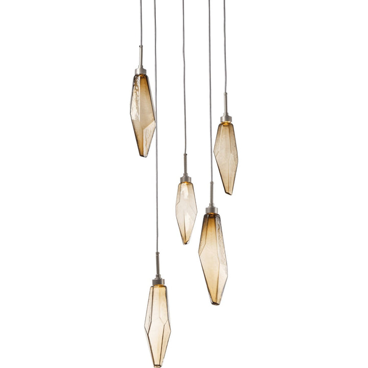 Rock Crystal Round Pendant Chandelier – Quick Ship by Hammerton Studio in a styled interior