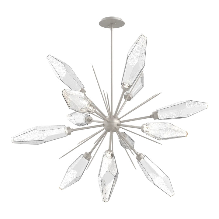 Rock Crystal Starburst Chandelier by Hammerton Studio in Beige Silver