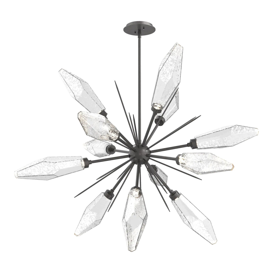 Rock Crystal Starburst Chandelier by Hammerton Studio in Graphite
