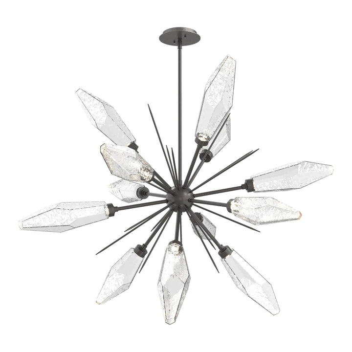 Rock Crystal Starburst Chandelier by Hammerton Studio in Graphite