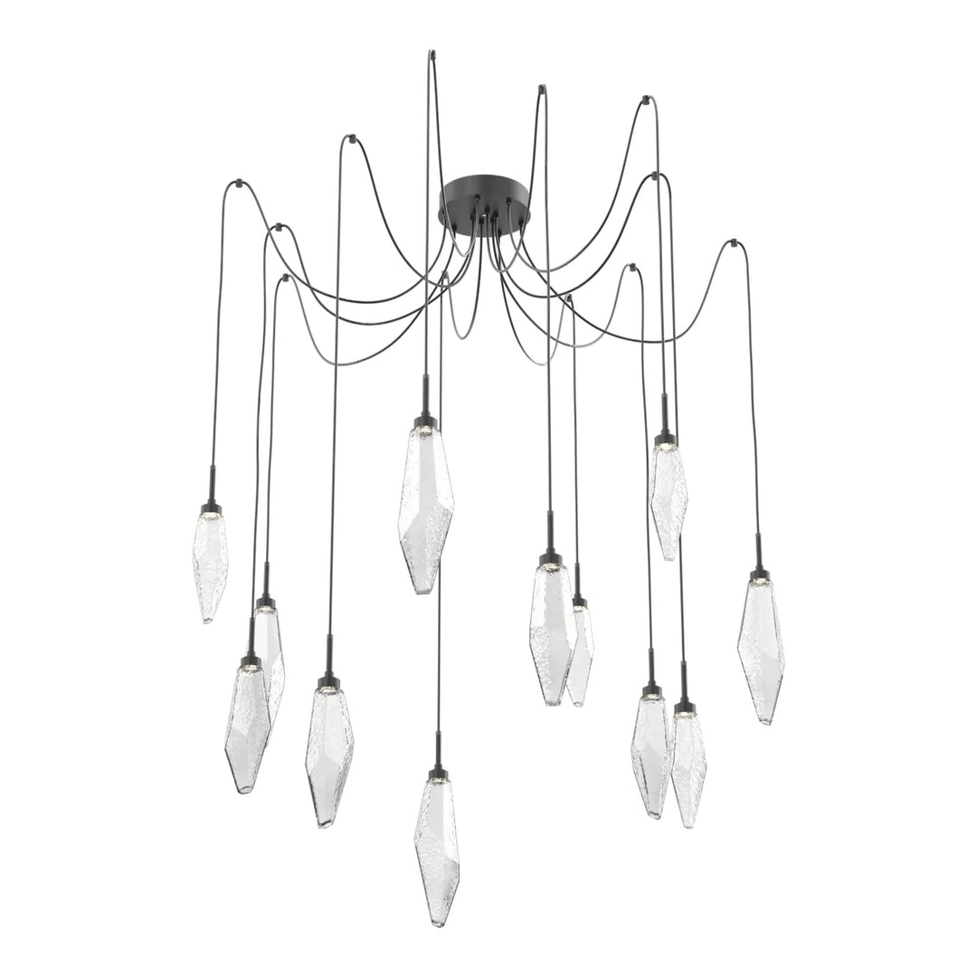 Rock Crystal Swag Chandelier by Hammerton Studio, 12 Lights