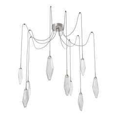 Rock Crystal Swag Chandelier by Hammerton Studio in Beige Silver