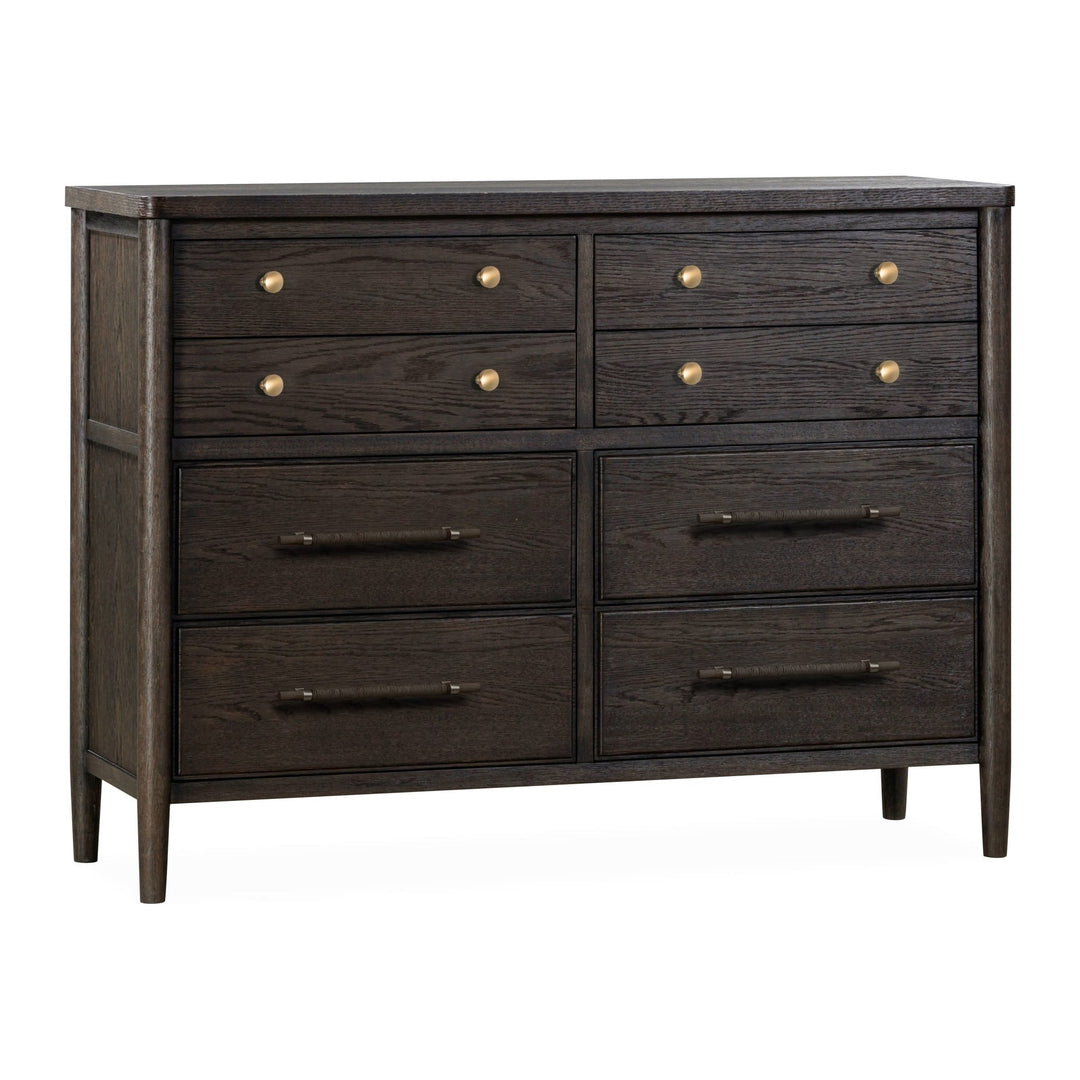 Rockport Eight Drawer Dresser by Modus in Yin — on a white background