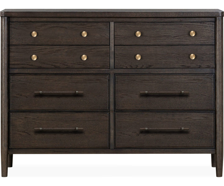 Rockport Eight Drawer Dresser in Yin — on a white background