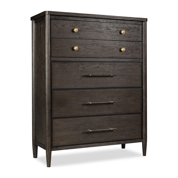 Rockport Five Drawer Chest by Modus in Yin — on a white background