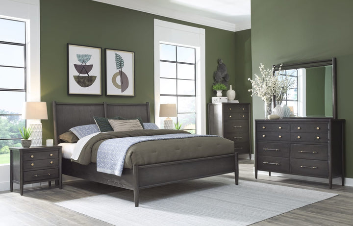 Rockport Five Drawer Chest in Yin — in a bedroom setting