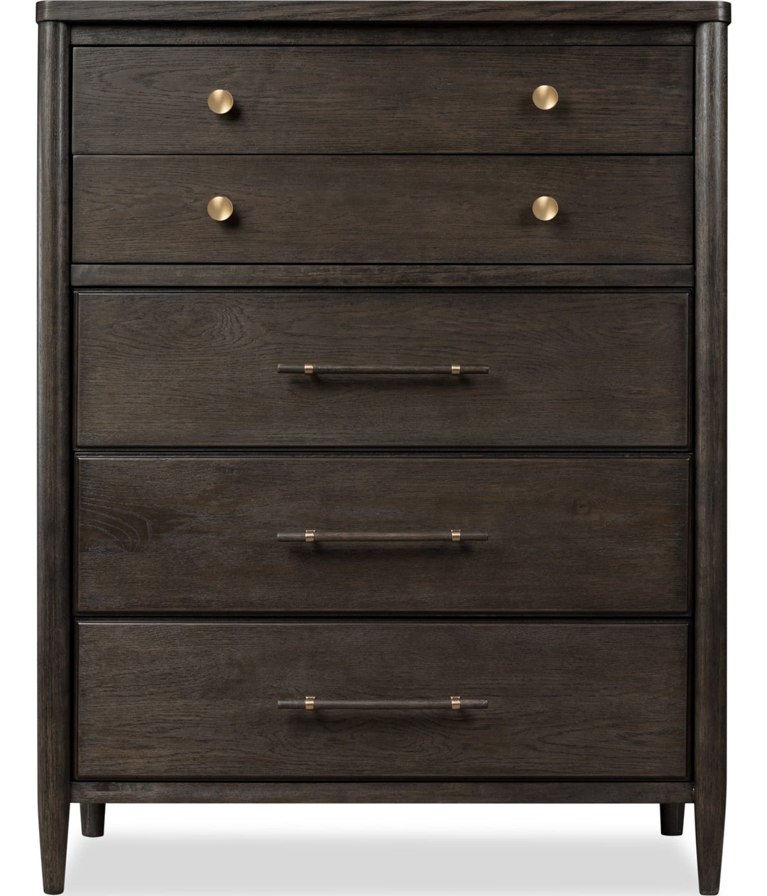 Rockport Five Drawer Chest in Yin — on a white background
