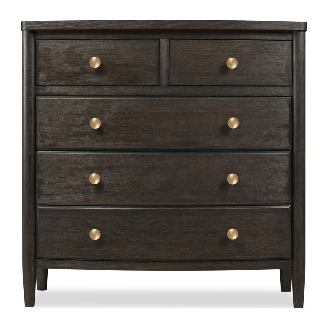 Rockport Five Drawer Small Chest by Modus in Yin — on a white background