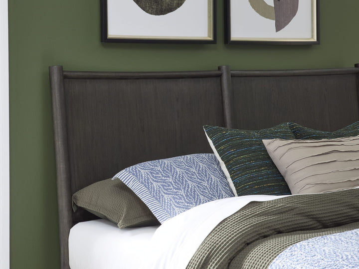 Rockport Wood Platform Bed in Yin styled in a bedroom