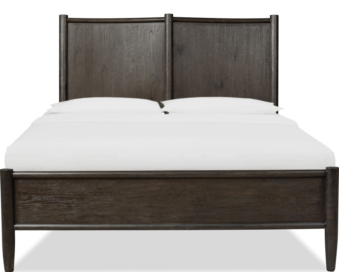 Rockport Wood Platform Bed in Yin — white background, front view