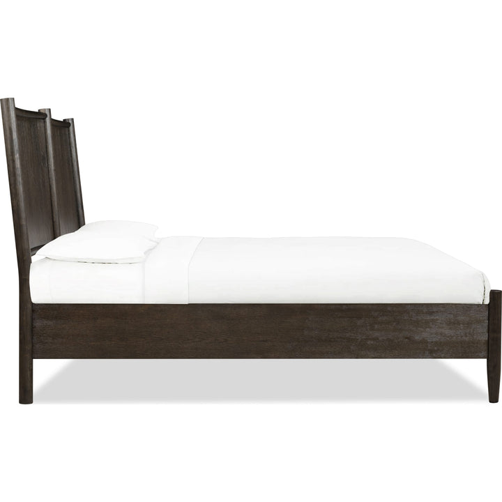 Rockport Wood Platform Bed in Yin — white background, side profile
