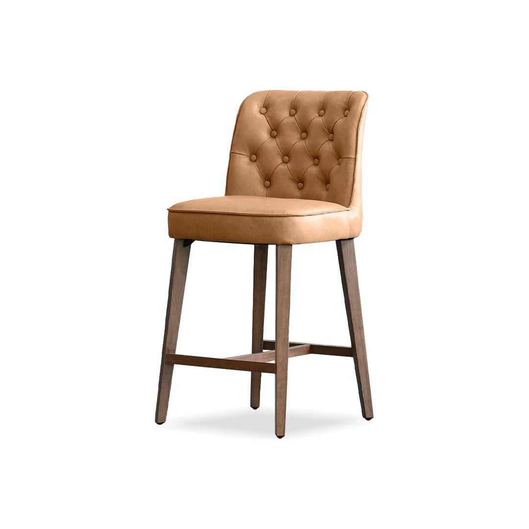 ROULETTE Counter Stool in Saddle Brown by Mobital — white cutout