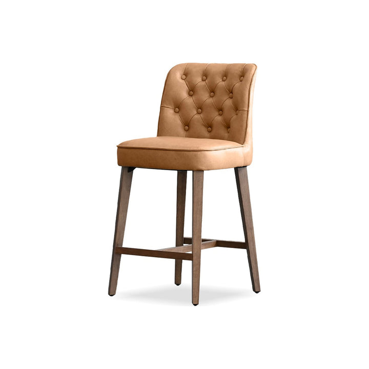 ROULETTE Counter Stool in Saddle Brown by Mobital — white cutout