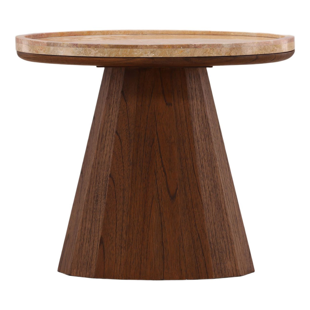 Rowan Marble Top Side Table, front view