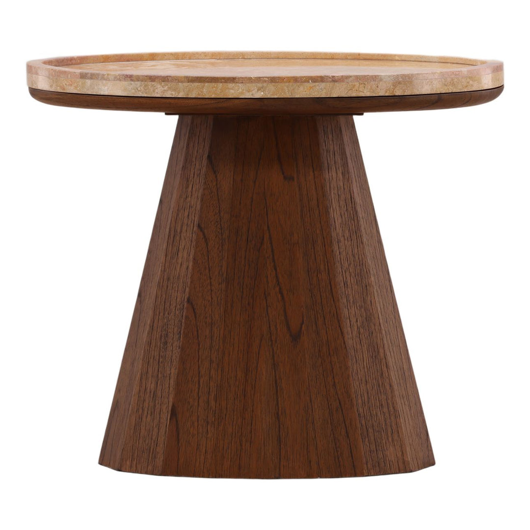 Rowan Marble Top Side Table, front view