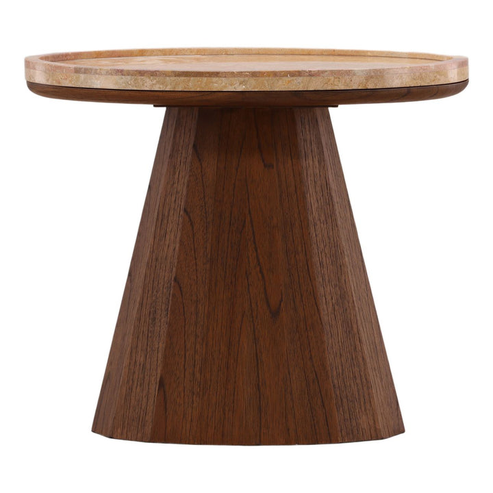 Rowan Marble Top Side Table, front view