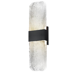 Rune LED Outdoor Wall Sconce - Large by ET2 Lighting in Black, front view