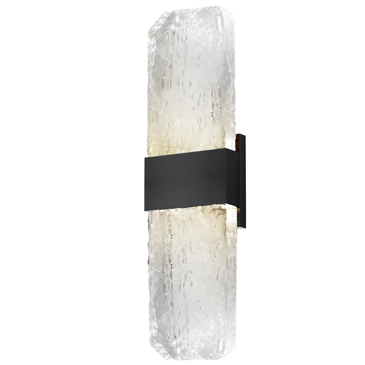 Rune LED Outdoor Wall Sconce - Large by ET2 Lighting in Black, front view
