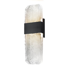 Rune LED Outdoor Wall Sconce - Medium by ET2 Lighting in Black, front view