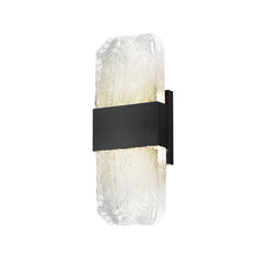 Rune LED Outdoor Wall Sconce - Small by ET2 Lighting in Black, front view