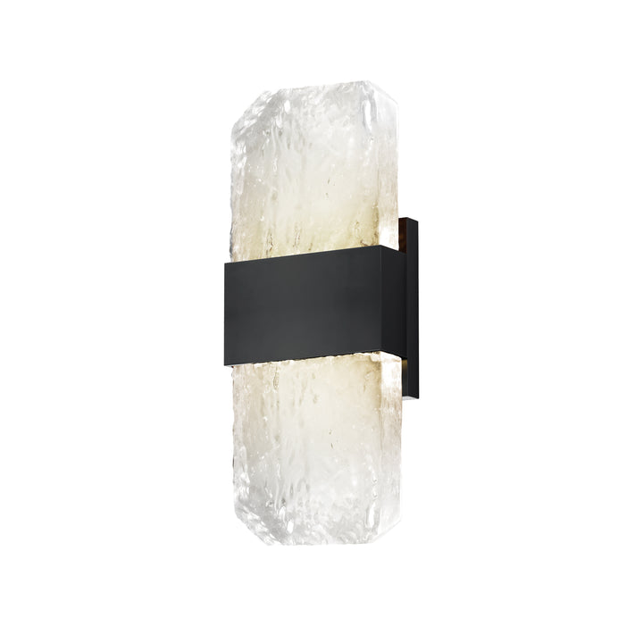 Rune LED Outdoor Wall Sconce - Small by ET2 Lighting in Black, front view