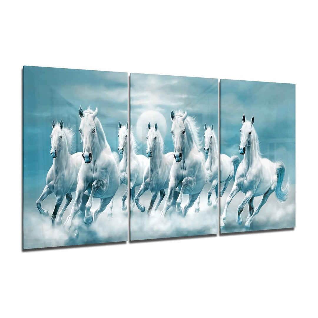 Running Horses Mega Glass Wall Art Insigne