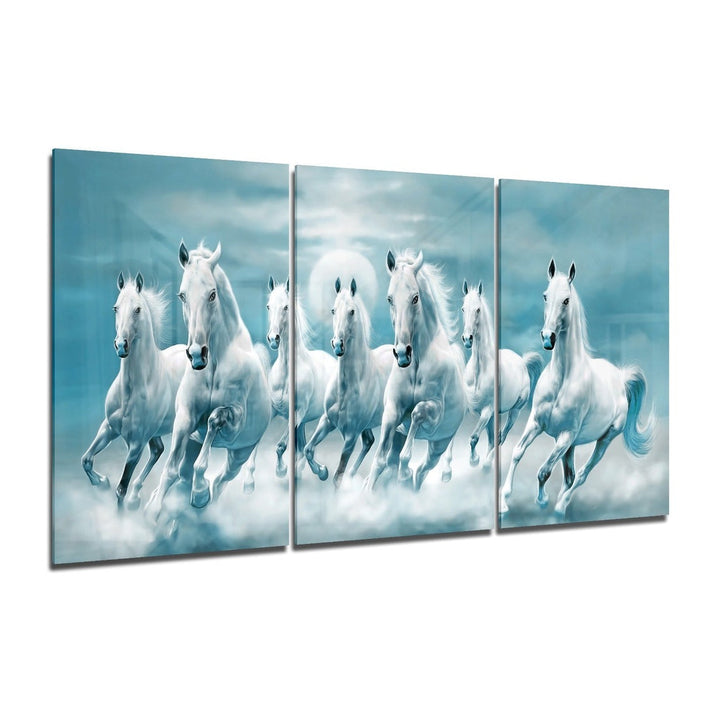 Running Horses Mega Glass Wall Art Insigne