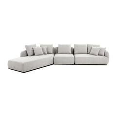 SABA Sectional with Chaise LSF in Oat Tweed Mobital