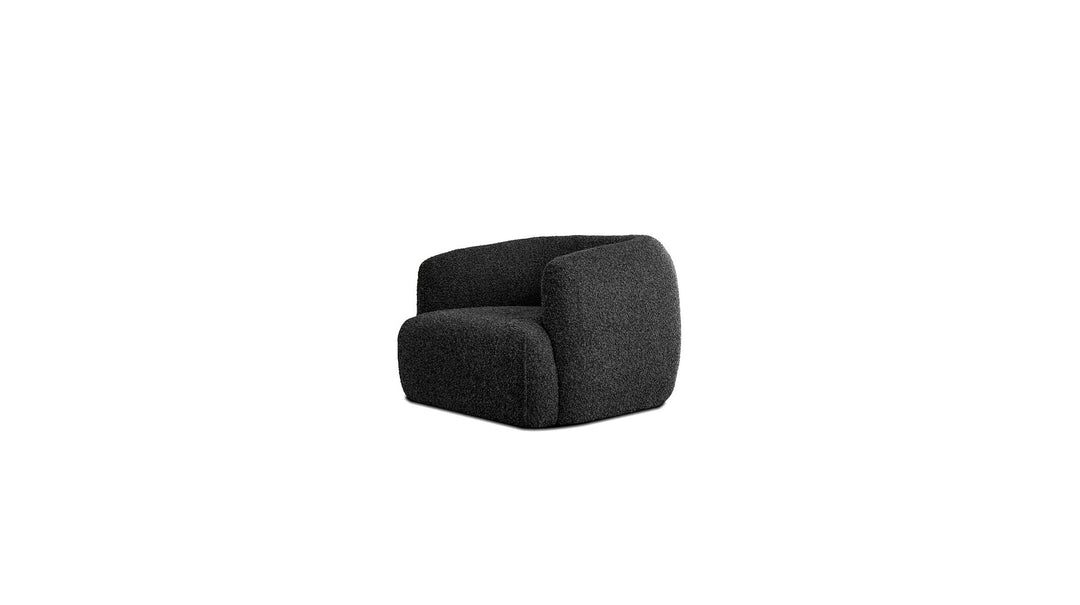 SABA Swivel Lounge Chair in Black