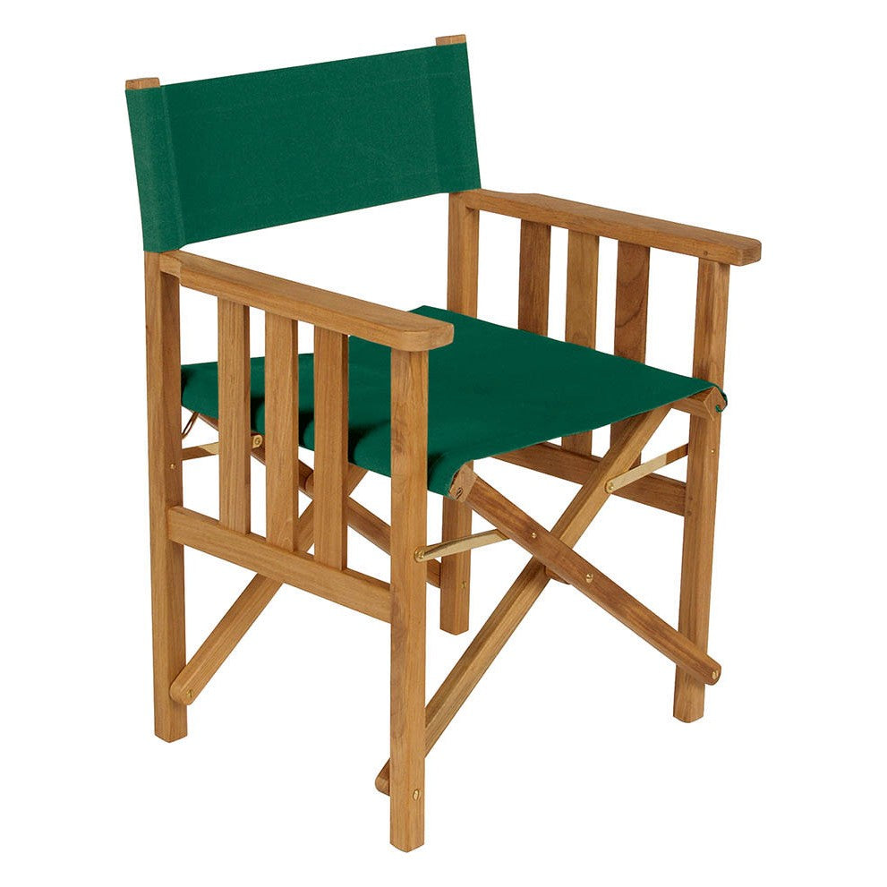 Safari Armchair by Barlow Tyrie – Forest Green sling, white background