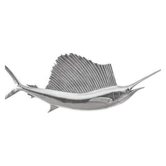 Sail Fish Wall Sculpture, Resin, Silver Leaf Phillips Collection
