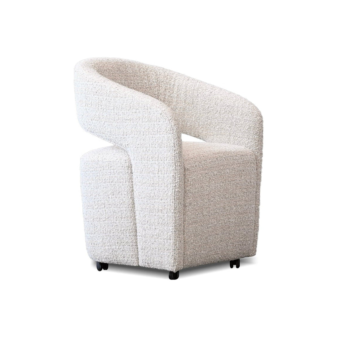 SAINT Dining Chair with Castors by Mobital — white cutout
