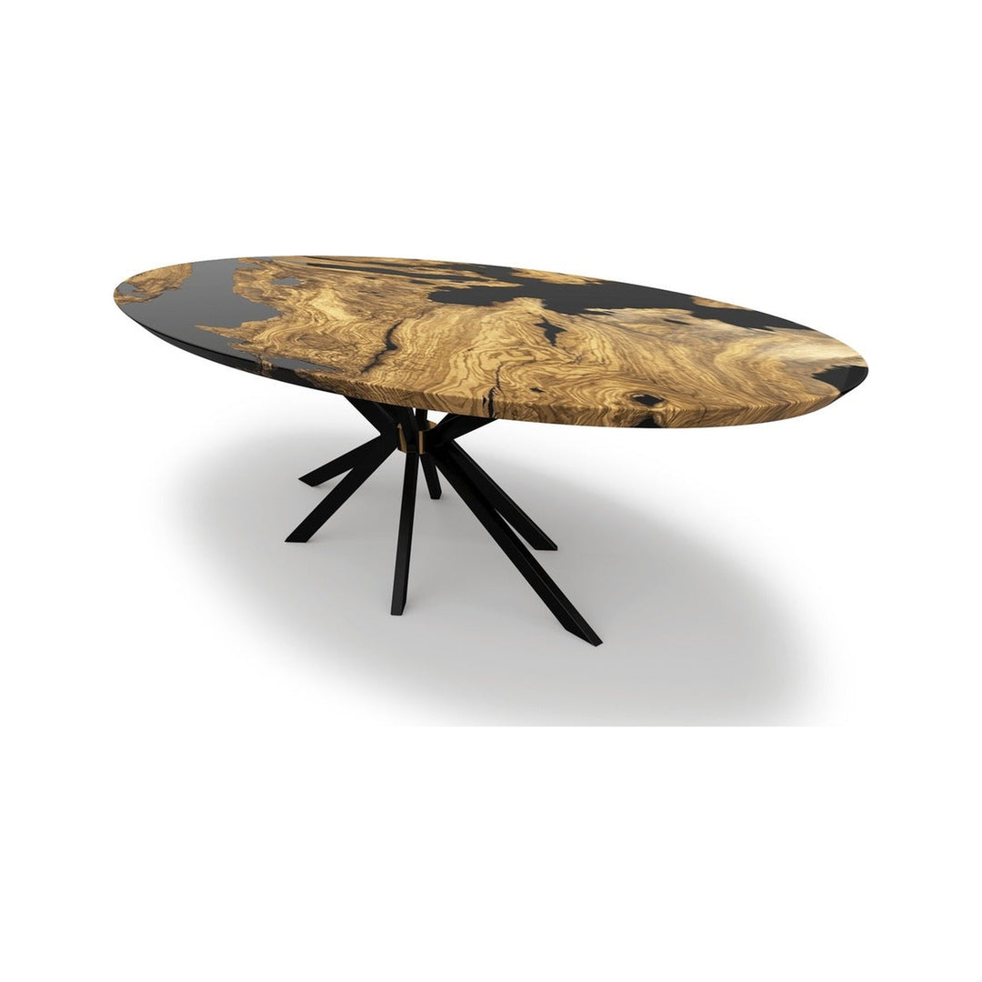 Salus Olive Wood Ellipse Dining Table Arditi Collection