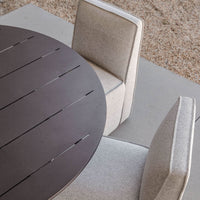 Santorini Slatted Round Dining Table 60" Outdoor Dining Tables Harbour Outdoor