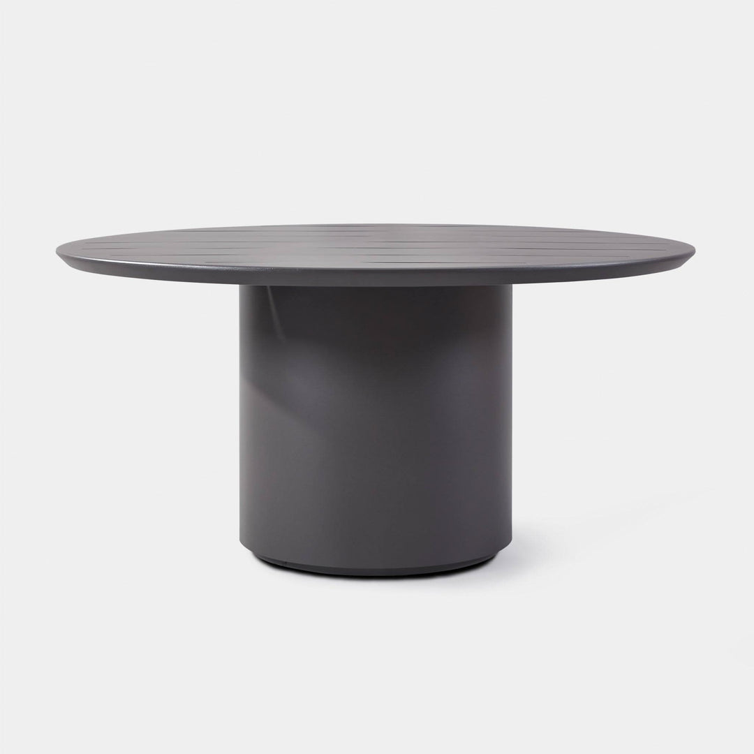 Santorini Slatted Round Dining Table 60" Outdoor Dining Tables Harbour Outdoor